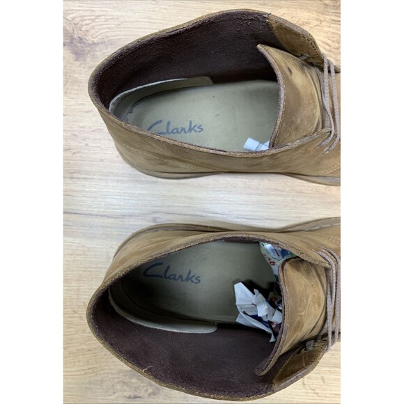 Clarks Men’s Bushacre 2 Chukka Desert Boots Beeswax 82286 Lace Up Brown  Size 12 - Picture 15 of 16